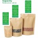 Kraft Paper Resealable Food Pouches